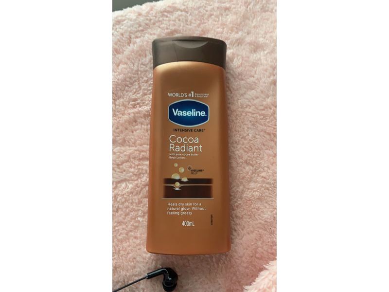 Vaseline Intensive Care Cocoa Radiant Body Lotion, Vaseline Jelly, 400 mL