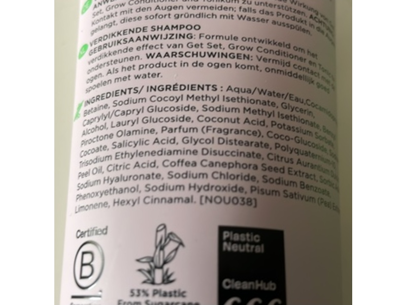 Noughty Get Set Grow Thickening Shampoo, 8.4 fl oz/250 mL