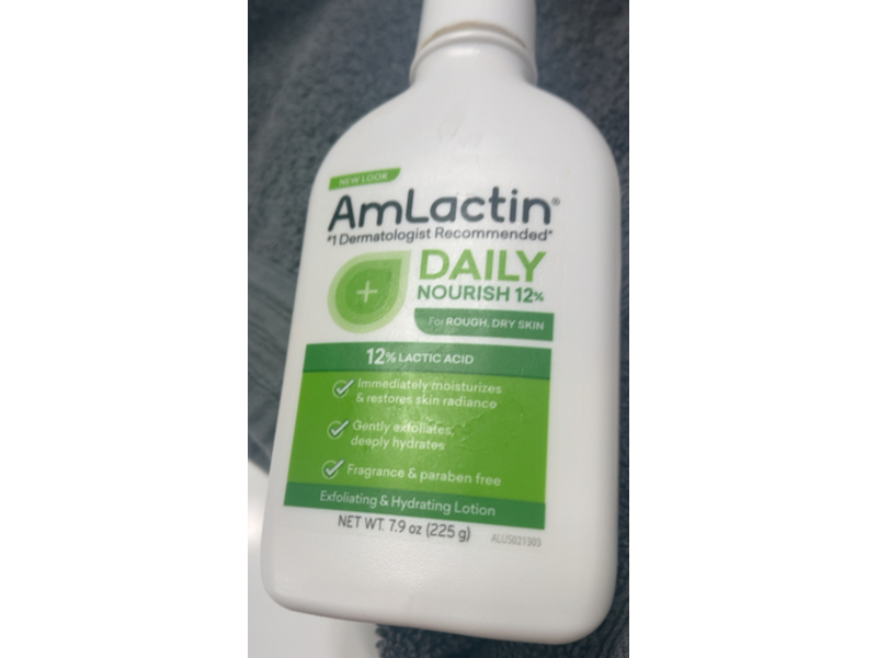 Amlactin Daily Nourish Exfoliating & Hydrating Lotion, Lactic Acid, 7.9 oz/225 g