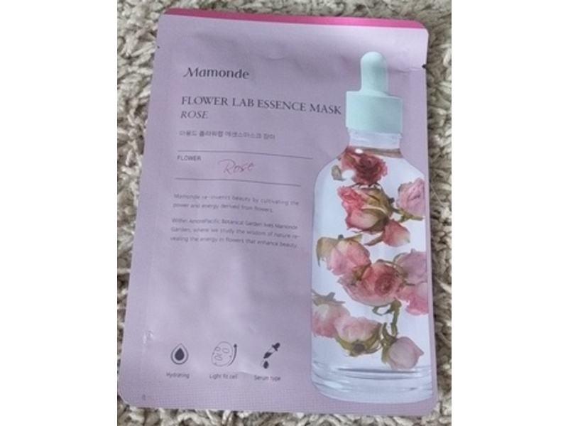 Mamonde Flower Lab Essence Mask, Rose, 0.84 fl oz/25 mL