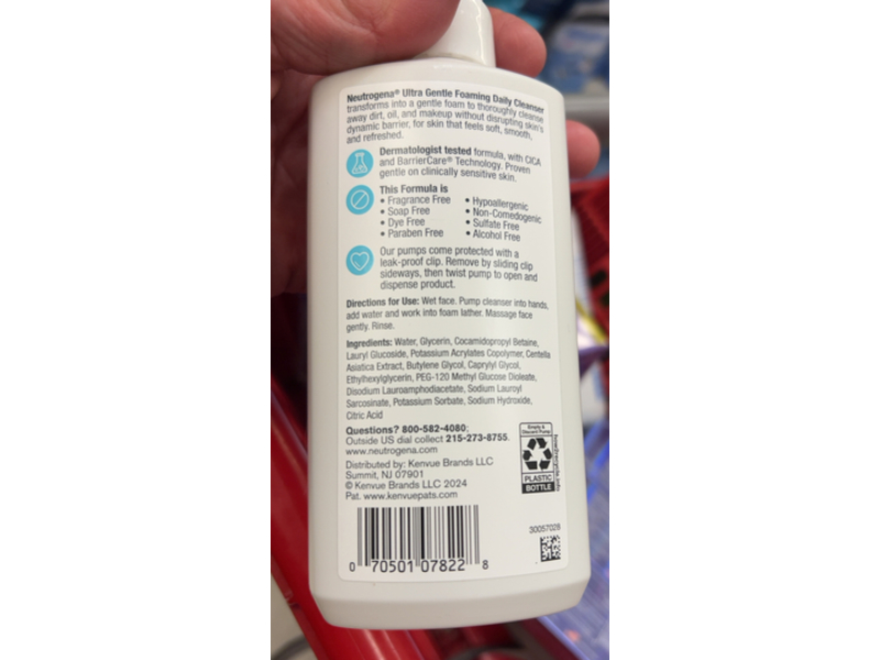 Neutrogena Ultra Gentle Daily Cleanser, 8.5 fl oz/251 mL