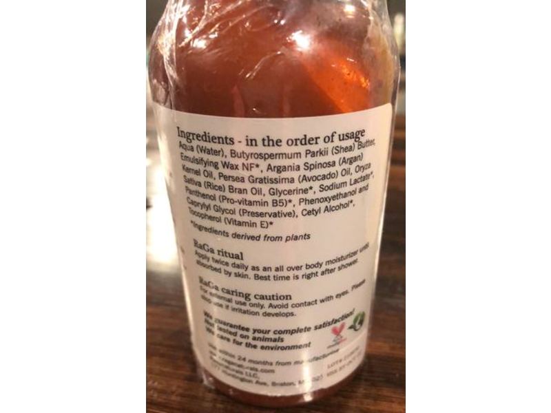 RaGaNaturals Hand And Body Lotion, Fragrance Free, 8 fl oz/236 mL