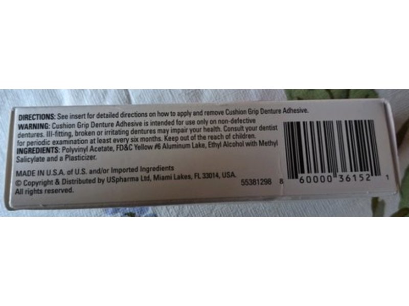 Cushion Grip Thermoplastic Denture Adhesive, 0.35 oz/10 g