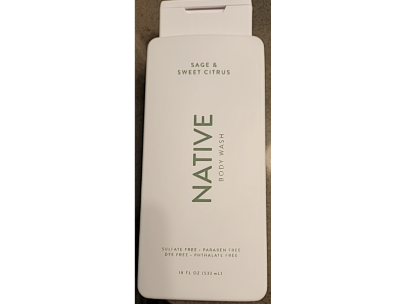 Native Body Wash, Sage & Sweet Citrus, 18 fl oz/532 mL