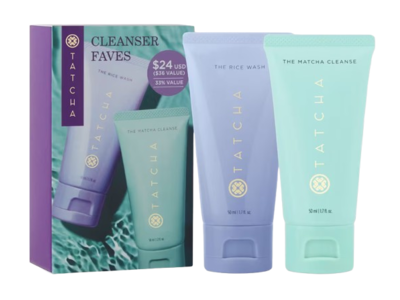 Tatcha Cleanse Faves The Rice Wash & The Matcha Cleanser Set, 1.7 fl oz/50 mL