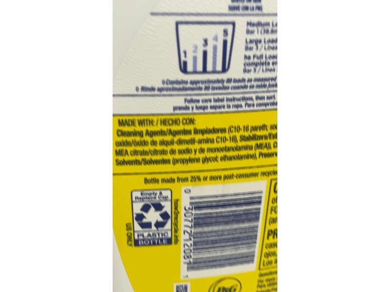 Tide Simply Free & Sensitive Laundry Detergent, Unscented, 89 Loads,117 oz/3.46 L