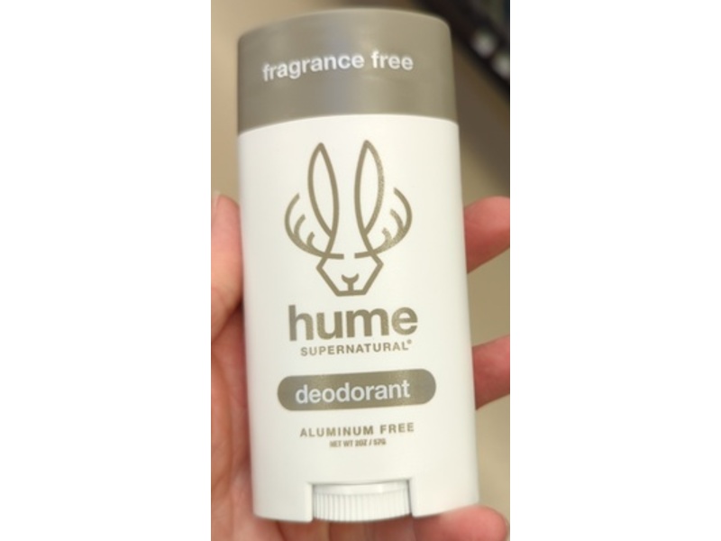 Hume Supernatural Deodorant, Fragrance Free, 2 oz/57 g