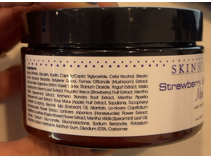 Skin Script Strawberry Spearmint Mask, Kaolin, 4 oz/120 mL