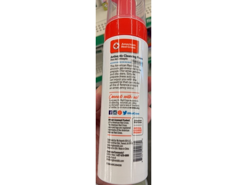 American Red Cross Antiseptic Cleansing Foam, 6 fl oz/177 mL