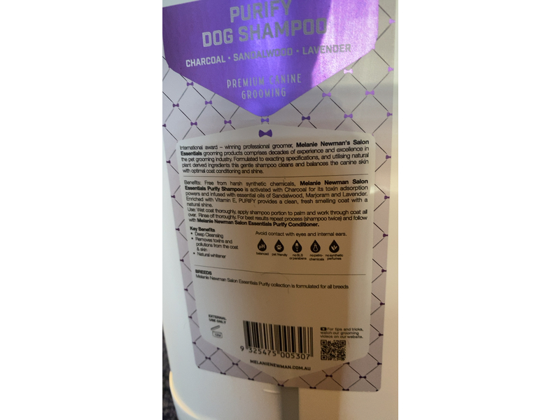 Melanie Newman Purify Dog Shampoo, 176 fl oz/5 L