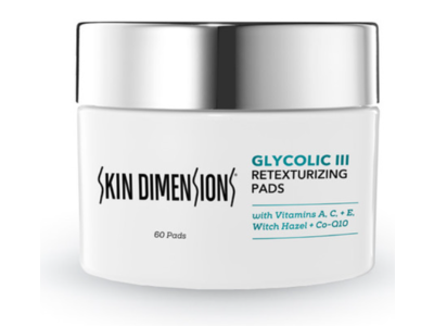 Skin Dimensions Glycolic Retexturizing Pads, 60 Count