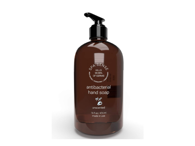 Spa Sense Antibacterial Hand Soap, Unscented, 16 fl oz/474 mL