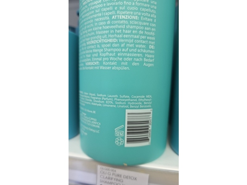 Oli G Pure Detox Clarifying Shampoo, 33.8 fl oz/1000 mL