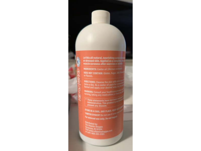 The Vitamin Shoppe 100% Pure Castor Topical Oil, 32 fl oz/946 mL