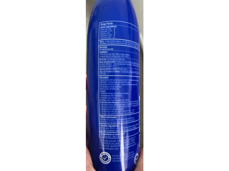 TopCare Sport Continuous Sunscreen Spray , SPF 70, 5.5 oz/156 g