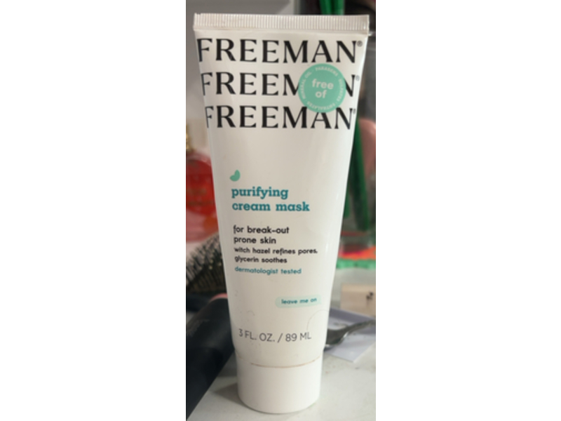 Freeman Purifying Cream Mask, Witch Hazel & Glycerin, 3 fl oz/89 mL