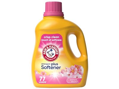 Arm & Hammer Plus A Touch Of Softener Liquid Laundry Detergent, Orchard Bloom, 77 Loads, 100.5 fl oz/2.97 L