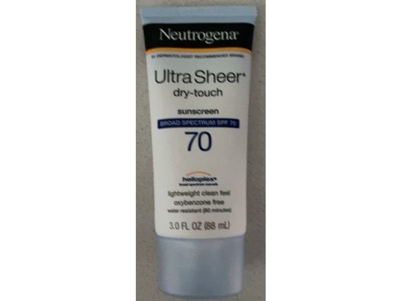 Neutrogena Ultra Sheer Dry-Touch Sunscreen Lotion, SPF 70, 3 fl oz/88 mL