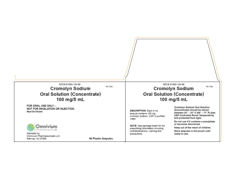 Cromolyn Sodium Oral Solution (Concentrate) 100 mg/5 mL, 8 Count, Amnivium Pharmaceuticals (RX)