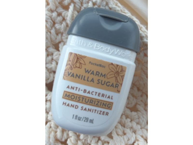 Bath & Body Works Anti-Bacterial Moisturizing Hand Sanitizer, Warm Vanilla Sugar, 1 fl oz/29 mL, Pack Of 6