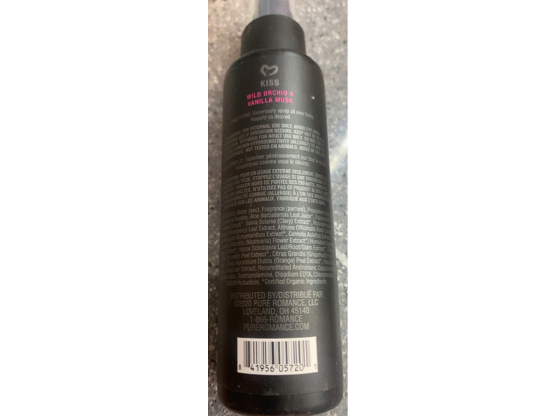 Pure Romance Dirty French Refreshing Fragrance Mist, Wild Orchid & Vanilla Musk, 4 fl oz/120 mL