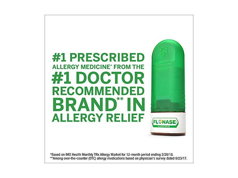 Flonase Allergy Relief Nasal Spray, 0.62 fl oz/18.2 mL, Pack Of 2