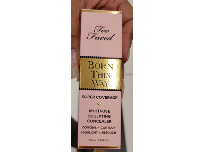 Too Faced Born This Way Super Coverage Multi-Use Sculpting Concealer, Nude, 0.45 fl oz/13.5 mL