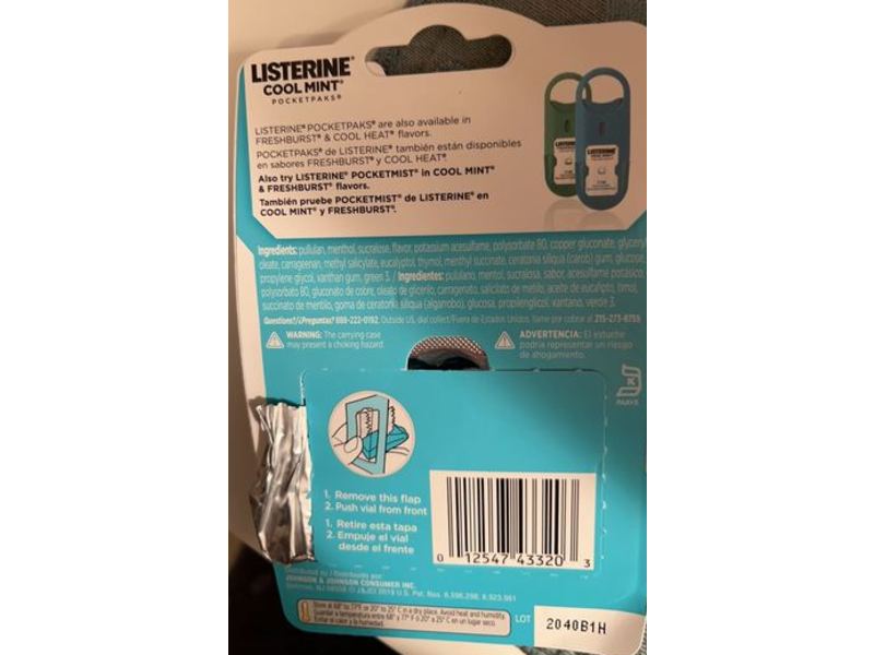 Listerine Pocketpaks Breath Strips, Cool Mint, 24 Strip pack, Pack Of 3