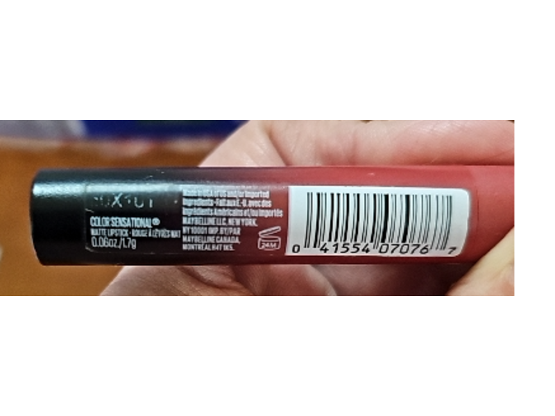 Maybelline New York Color Sensational Ultimatte Matte Lipstick, 988 More Blaze, 0.06 oz/1.7 g
