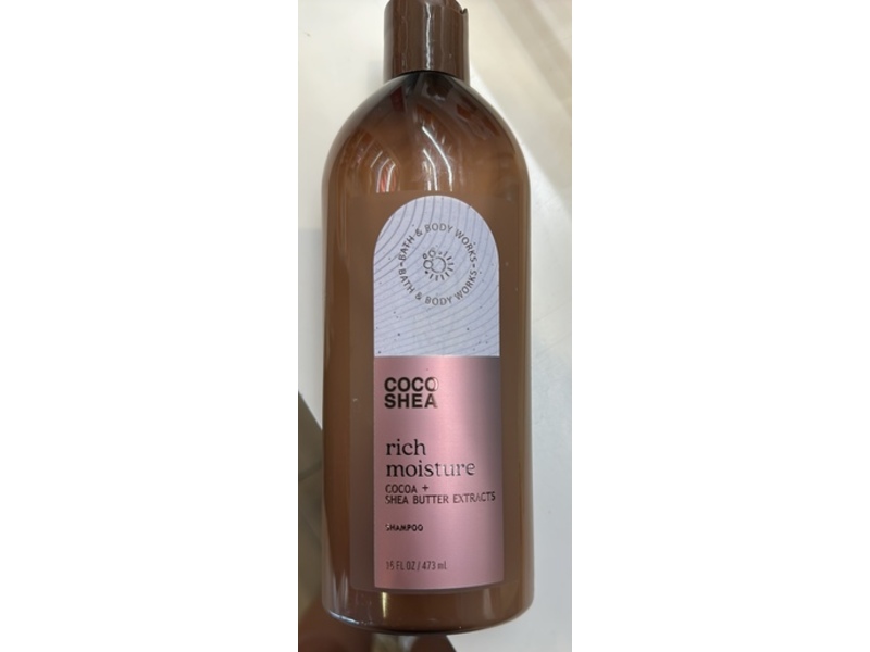 Bath & Body Works Rich Moisture Shampoo, Cocoa + Shea Butter Extracts, 16 fl oz/473 mL