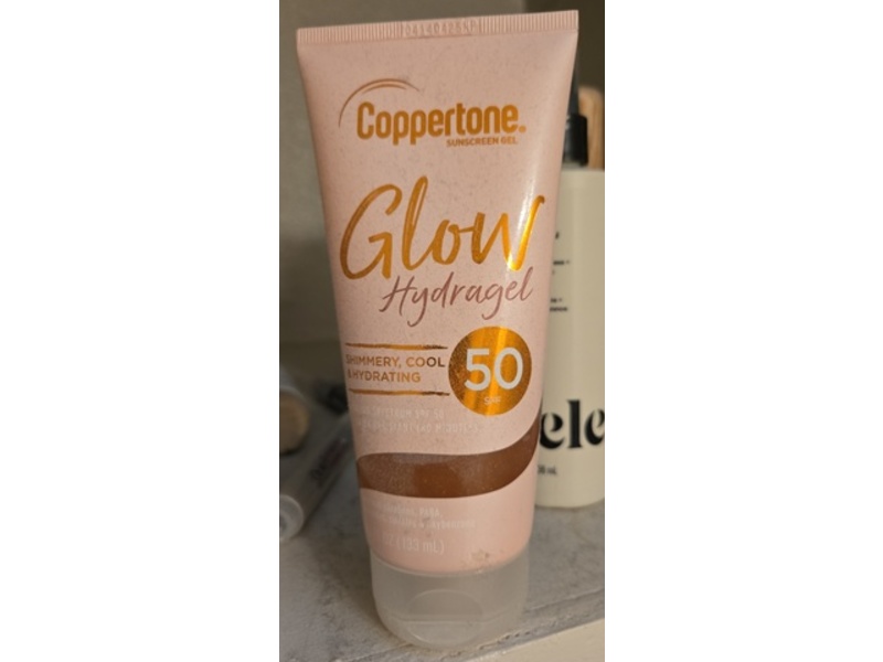 Coppertone Glow Hydragel Sunscreen Gel, SPF 50, 45 fl oz/133 mL
