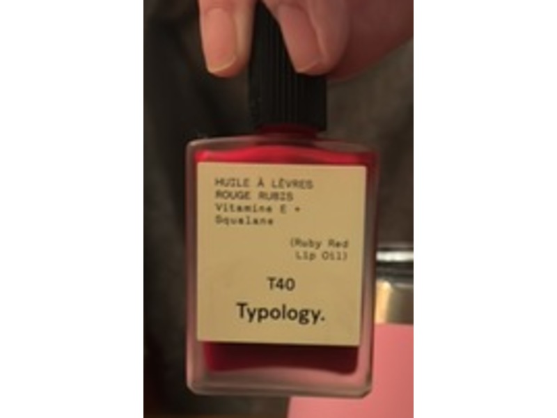 Typology T40 Vitamin E + Squalane Lip Oil, Ruby Red, 0.50 fl oz/15 mL