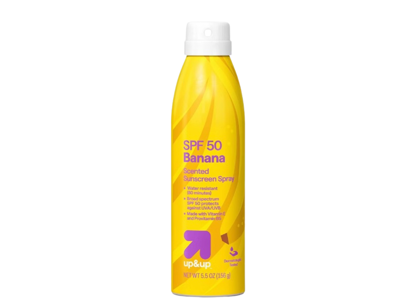 up&up Scented Sunscreen Spray, Banana, SPF 50, 5.5 oz/156 g