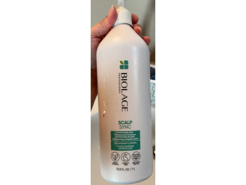 Biolage Scalp Sync Antidandruff Shampoo, Pyrithione Zinc, 33.8 fl oz/1 L