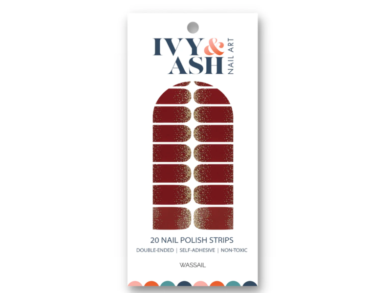 Ivy & Ash Nail Polish Strips, Wassail, 20 Count
