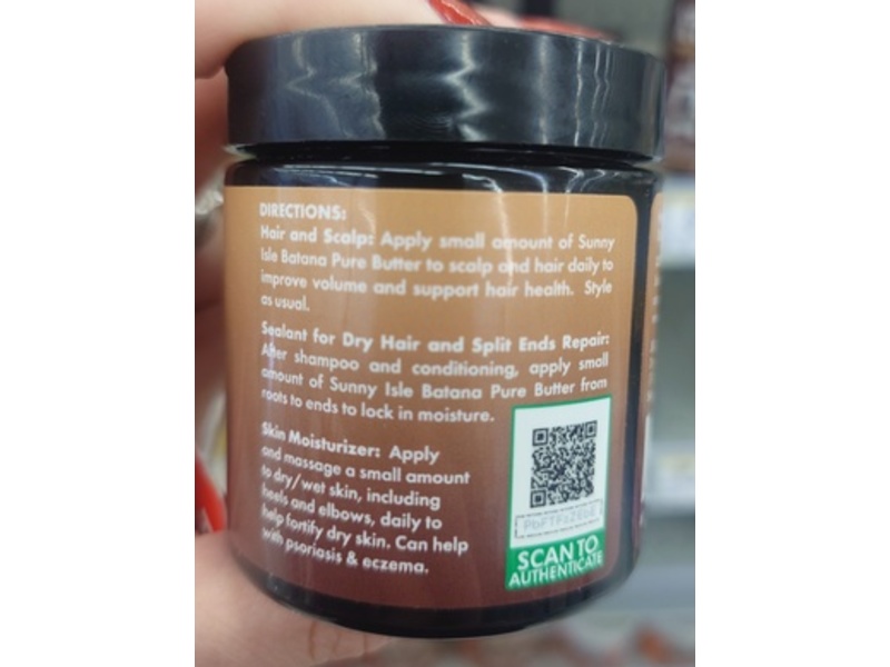 Sunny Isle Batana Pure Butter, Jamaican Black Castor Oil, 4 fl oz/118 mL