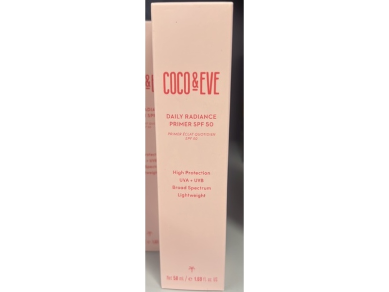 Coco & Eve Daily Radiance Primer, SPF 50, 1.69 fl oz/58 mL