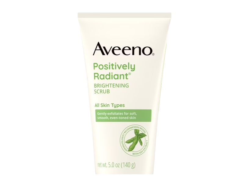 Aveeno Positive Radiant Brightening Scrub, Soy Extract, 5.0 oz/140 g