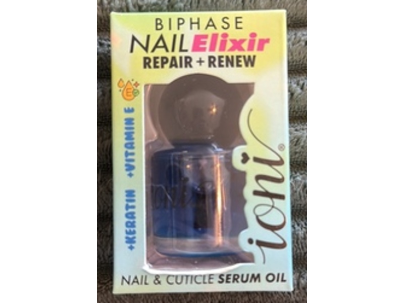 Ioni Biphase Repair + Renew Nail & Cuticle Serum Oil, Keratin + Vitamin E, 0.43 fl oz/13 mL