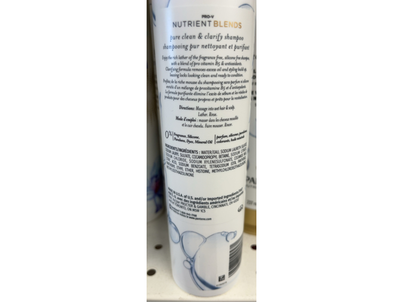 Pantene Pro-V Pure Clean & Clarity Shampoo, 9.6 fl oz/285 mL
