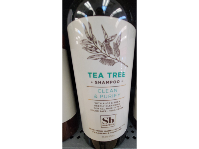 Soapbox Clean & Purify Shampoo, Tea Tree, 33.8 fl oz/1 L