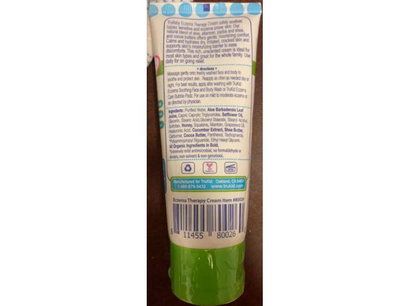 Trubaby Eczema Therapy Cream, Fragrance Free & Unscented, 2 fl oz/58 mL