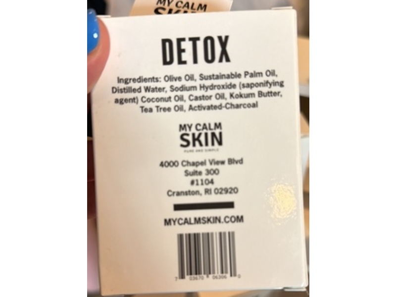 My Calm Skin Pure And Simple Soap Bar, Activated Charcoal, 4.8 oz