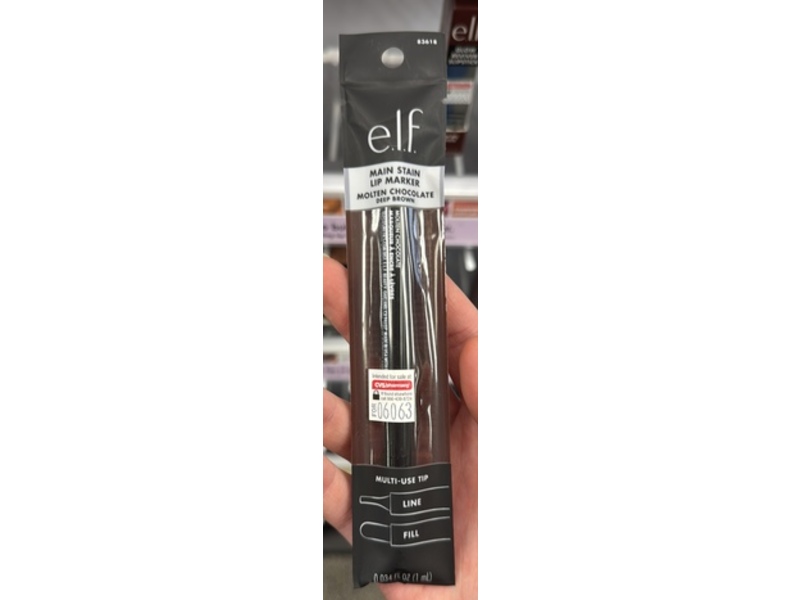 e.l.f. Main Stain Lip Marker, Molten Chocolate, 0.034 fl oz/1 mL