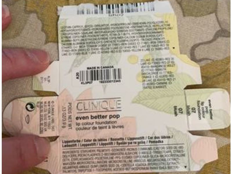 Clinique Even Better Pop Lip Colour Foundation, 07 Blush, 0.13 oz/3.9 g