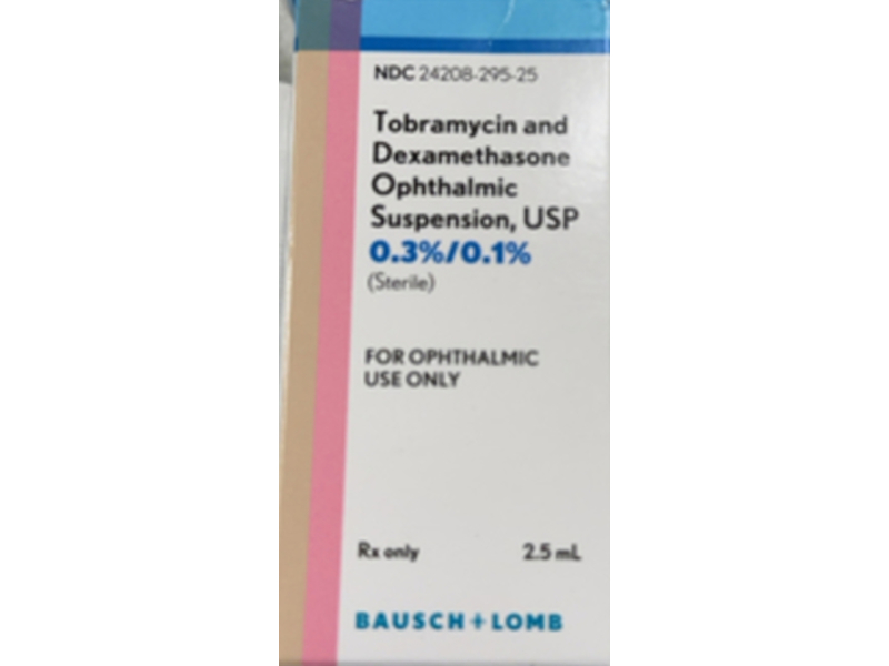 Tobramycin And Dexamethasone Ophthalmic Suspension, 0.3% / 0.1%, 2.5 mL