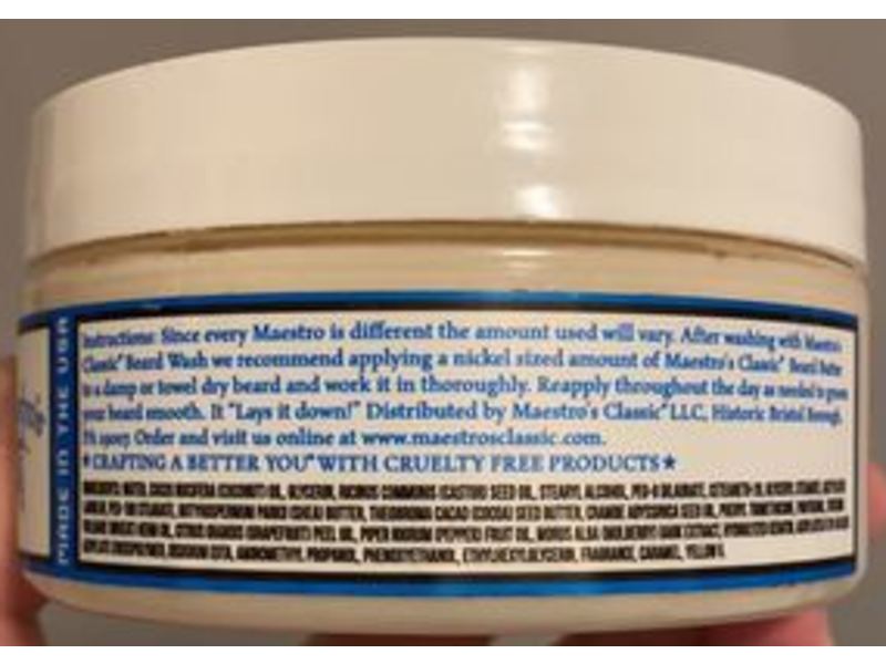 Maestro’s Classic Beard Butter, Mark Of A Man, 8 oz/226.8 g