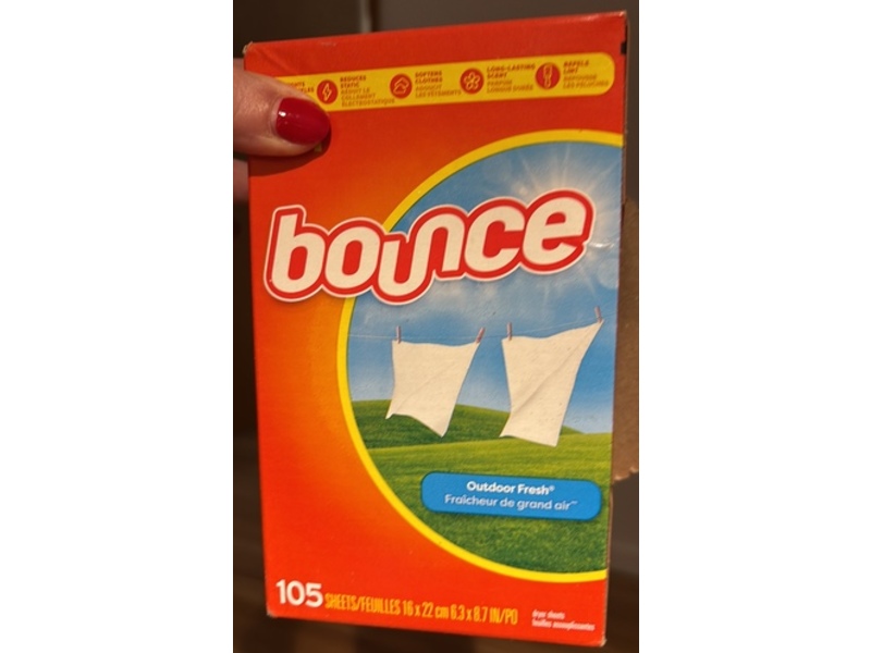 Bounce Dryer Sheets, Outdoor Fresh, 105 Count