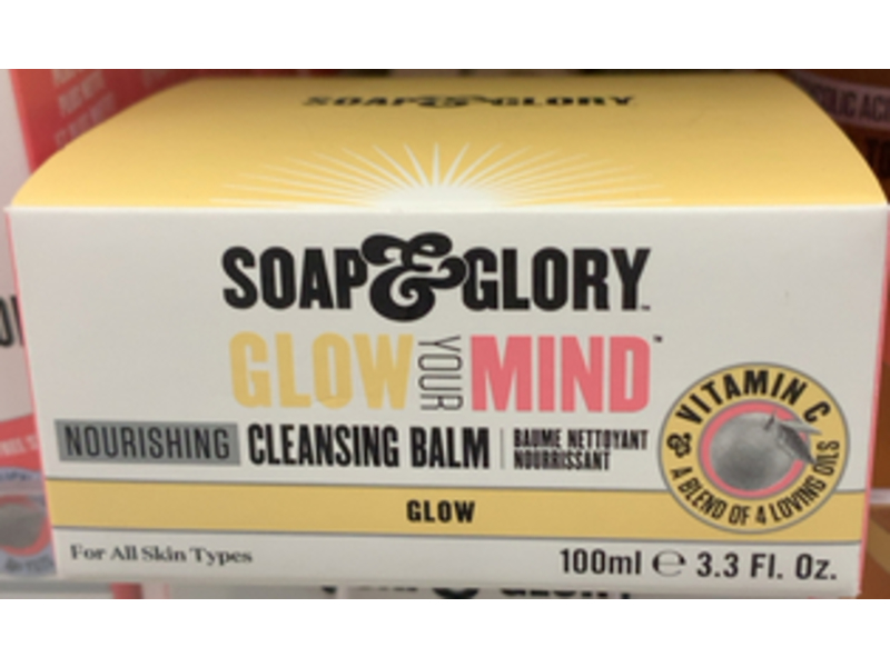 Soap & glory Glow Your Mind Nourishing Cleansing Balm, Glow, 3.3 fl oz/100 mL
