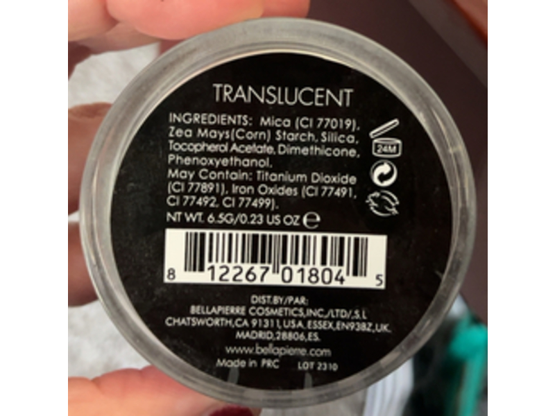 Bellapierre HD Finishing Powder, Translucent, 0.23 oz/6.5 g